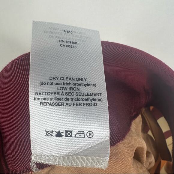 THE ROW Togra Cropped Striped Silk Straight Leg Pants Women's Size 2 - Picture 13 of 13